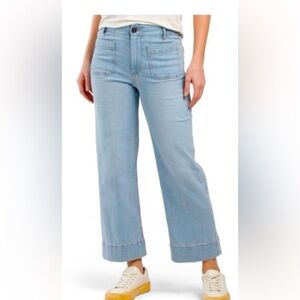 Bagatelle Light Blue Flare Crop Jeans style 82299